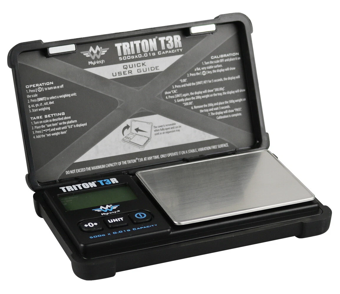 MyWeigh Triton T3R Digital Scale – 500g x 0.01g Precision Pocket Scale